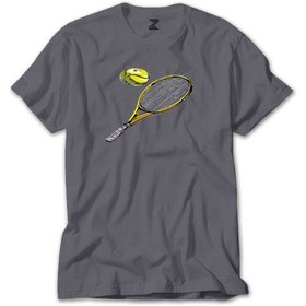 Resim Tennis Rackets Classic Gri Tişört 