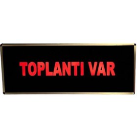 Resim Sanec 220v Ac Anahtarlı Toplantı Var Tabelası Kasa Ölçüsü: 12x30 Cm 