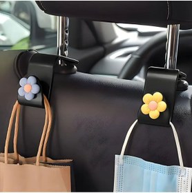 Resim Yıldız Accessory 2 Adet Rasgele Renklerde Araç Için Eşya Giysi Çanta Askısı Çiçekli Farklı Renklerde 