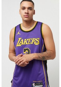 Resim Nike Dri Fit Los Angeles Lakers Statement Edition Mens Basketball Jersey Davis Erkek Basketbol Forması Mor Mor 