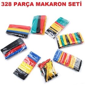Resim Isı Shrink Daralan Makaron Kablo Yalıtım Seti 328 Adet 