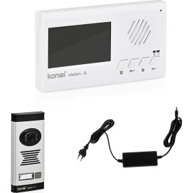 Resim Konwi Görüntülü Diafon Seti Villa Tipi Konwi Vision-S 4.3 Monitör Kameralı Zil Paneli 40W Güç Kaynağı 