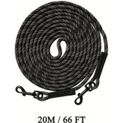 Resim Willowhaven Siyah Xxl Uzun Köpek Eğitim Tasması, 360 Döner Kancalı, Yüzer Polipropen Malzeme 