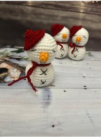 Resim Amigurumi Kardan Adam 10 Cm 1 Adet 