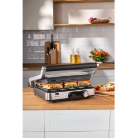 Resim 6 Dilim Kapasiteli Inox Döküm Izgara ve Tost Makinesi, Şık ve Pratik Kullanım 