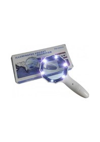 Resim Büro Ev Ofis Okul Kamp İçin 4x 6led Aydınlatma Işıklı Büyüteç Optik Lens El Büyüteci 