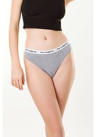 Resim Parlingerie Kadın 3lü Slip Külot Siyah-beyaz-gri Siyah - Beyaz - Gri 