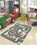 Resim VİVİCAHOME Dijital Baskı Kaymaz Taban Makinede Yıkanabilir Çocuk Odası Halısı Bebek Odası Halısı VCH 