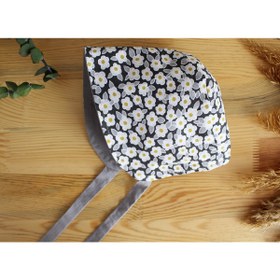 Resim AYÇİÇEĞİ BUTİK Çiçekli Çift Taraflı Bebek Bonnet / Bebek Şapkası (BEBEK BONET) 