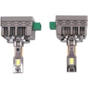 Resim D3S LED Lamba Xenonbulb Far Değiştirme Alüminyum Isı Lavabosu + Isı Borusu + Elektrokürlü Muhafaza (Yurt Dışından) 