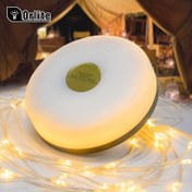 Resim Kamp Dize Işığı, 2-In-1 USB Şarj Edilebilir Dize Işığı, Taşınabilir Kamp Işığı, Sağlam Çadır Dize Işığı, Açık Hava Yürüyüşü Kamp ve Bahçe Dekorasyonu için Uygun 