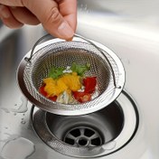 Resim 1 adet Saplı Paslanmaz Çelik Yuvarlak Lavabo Süzgeci - Mutfak & Banyo Lavaboları için Dayanıklı 201-Gr 