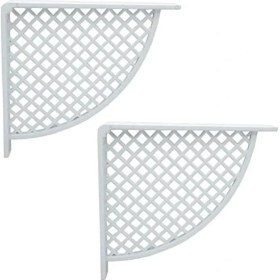 Resim Asseds Store Hırdavat Plastik Raf Altı Beyaz 17 * 18CM (2 Adet) 