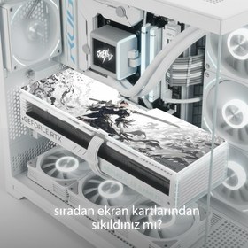 Resim NieR Automata Temalı ARGB Aydınlatmalı Tüm Ekran Kartları ile Uyumlu GPU Backplate (Ekran Kartı Kapağı) - 3 Fanlı GPU Kapağı - Işıksız 