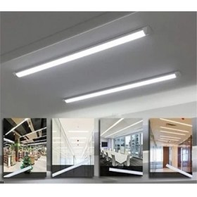 Resim Lighttech GOLD ROYAL Çift Sıra Ledli 40W 120 cm Yatay Bant Armatür Beyaz Işık - 4 Adet 