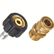 Resim Basınçlı Yıkama Hızlı Bağlantı Kiti, Power Washer Adaptör Seti (Pirinç, M22 14mm'den 1/4") 