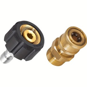 Resim Basınçlı Yıkama Hızlı Bağlantı Kiti, Power Washer Adaptör Seti (Pirinç, M22 14mm'den 1/4") 
