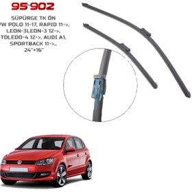 Resim Sentinel Polo Ön Cam Silecek Süpürgesi Takım 24"+16" 2011-2017 Arası 95-901-01 