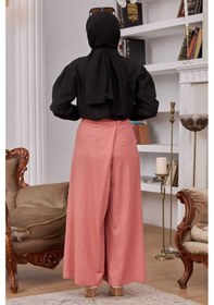 Resim 1073-Ancelina Pantolon etek Pudra Çok Renkli 