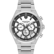 Resim Quantum PWG1094S.330 Tüm Fonksiyonlar Aktif Safir Camlı Çelik Kordon Çelik Kasa 10 Atm Suya Dayanıklı Metalik Renk Erkek Kol Saati 