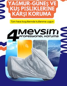 Resim Genel Markalar Lifan Tay 100 Arka Çanta Uyumlu Motor Branda Örtü Miflonlu Premium 4 Mevsim Koruma Gri 