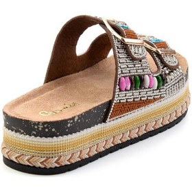 Resim Bambi Camel Kadın Terlik K04824708087 