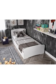 Resim KZNMOB HOME Soft Tek Kişilik Mdf Karyola Beyaz - 90 Cm X 190 Cm Yataklarla Uyumlu 