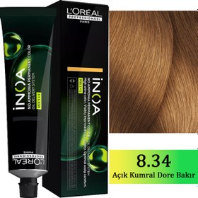 Resim Loreal Professionnel Inoa - Amonyaksız Saç Boyası No: 8.34 Açık Kumral Dore Bakır 60g 