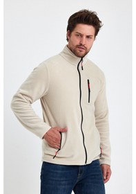Resim Monox Erkek Outdoor Fermuarlı Polar Ceket 001 Bej 
