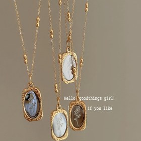 Resim 1 Set Vintage Rose Kolye, Klasik Tasarım, Paslanmaz Çelik, 14K Altın Kaplama, Günlük Durumlar İçin Çok Yönlü Hafif Lüks Takı Kadınlar İçin 