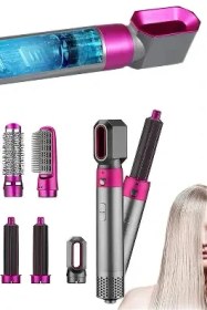 Resim 5 İ 1 Arada Saç Şekillendirici Set Bukle, Düzleştirme, Kurutma Ve Hacim Verici Başlıklarla Profesyonel Bakım 