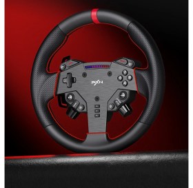 Resim Pxn W As | Modüler Sim Yarış Direksiyonu (280MM) | Hall-Effect Manyetik Vites Kulakçıkları, Alüminyum Quick Release 