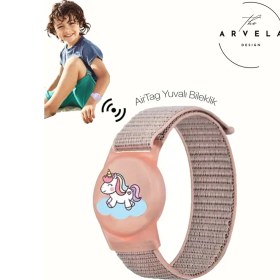 Resim Arvela Airtag Yuvalı Renkli Baskılı Saat - Çocuklar Için, Su Geçirmez, Ayarlanabilir 