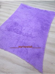 Resim Doğuş Tavşan Tüyü Lila 140X200 Cm Yay Şeklinde Peluş Halı 