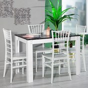 Resim Mirage Masa & Soho Beyaz Mutfak Masa Takımı 
