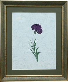 Resim E38 El İşçiliği Karanfil Ebru Tablo 50x43 Cm - 6229 