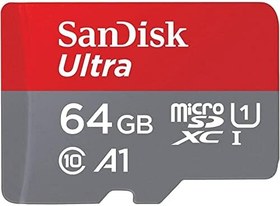 Resim SanDisk Ultra 64GB 140MB/s microSDXC UHS-I Hafıza Kartı DSQUAB-064G-GN6MN 