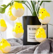 Resim Ev Tatil Partisi İçin 1,5 M Paskalya Yumurtası Şeklinde 10 Led Dekoratif Asılı Işık - Mutlu Paskalya Civciv Tavşan Led Işık 12+ 