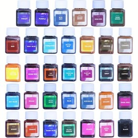 Resim 34 Renkli Tie Dye Tozu, Her Biri 30ml/1.01oz, Kumaşlar ve Giysiler için Çok Amaçlı Boya, DIY El Sanatları 