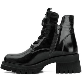 Resim Elit Dk2322 Kadın Hakiki Deri Topuklu Bot Siyah Siyah 