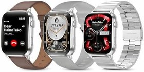 Resim Haino Teko Watch Ultra 14 Amoled Ekran WaterProof 3 Kordonlu Akıllı Saat Gümüş Teko14 