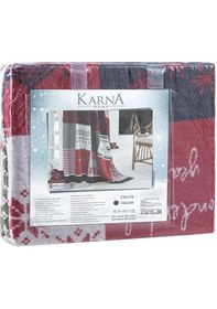 Resim Molde Pamuk Rahat Battaniye Kırmızı 