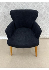 Resim Venqm Teki Berjer Koltuk Ofis Bekleme Koltuğu Kuaför Siyah 