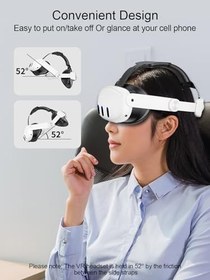 Resim 3 in 1 Head Strap and Face Cover Lens Cover Compatible with Meta/Oculus Quest 3, YondestStars Comfy Lightweight Elite Strap Accessories for VR Headset 