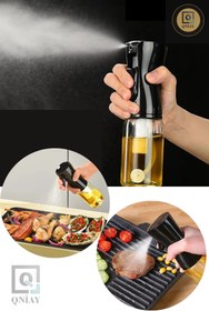 Resim QNİAY Chef Sprey Sunum Yağdanlık Püskürtme Sprey Cam Şişe Zeytinyağı Sirke Yağ Limon Airfryer Kamp Barbekü 