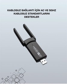 Resim Usb Wifi Adaptör - 1200 Mbps Hız 