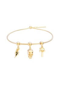 Resim Chocli 18 Ayar Altın Kaplama Charm - Skull Altın 