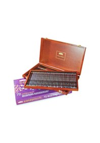 Resim Derwent Coloursoft Pencils Yumuşak Kuruboya 72'li Ahşap Kutu 