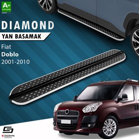Resim S-Dizayn Fiat Doblo Uzun Şase Diamond Krom Yan Basamak 223 Cm 2001-2010 A+ Kalite 