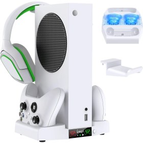 Resim Xbox Series S Fanlı Şarj Istasyonlu Kulaklık Askılı Stand 